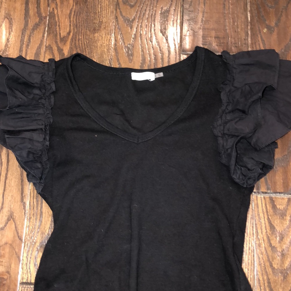Day + moon black ribbed knot bodysuit size large